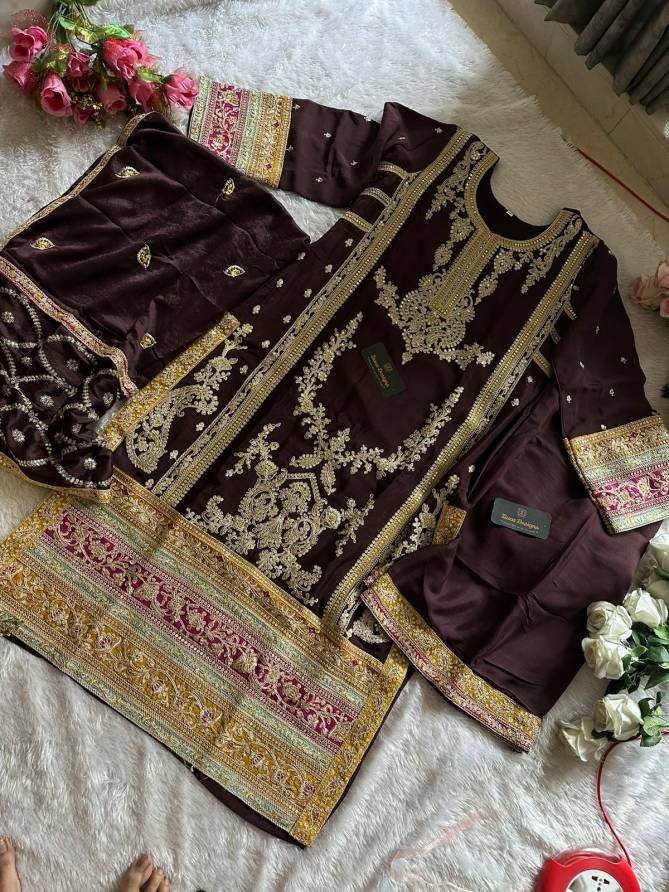418 B To D By Ziaaz Heavy Chinon Embroidery Pakistani Suits Wholesalers In Delhi